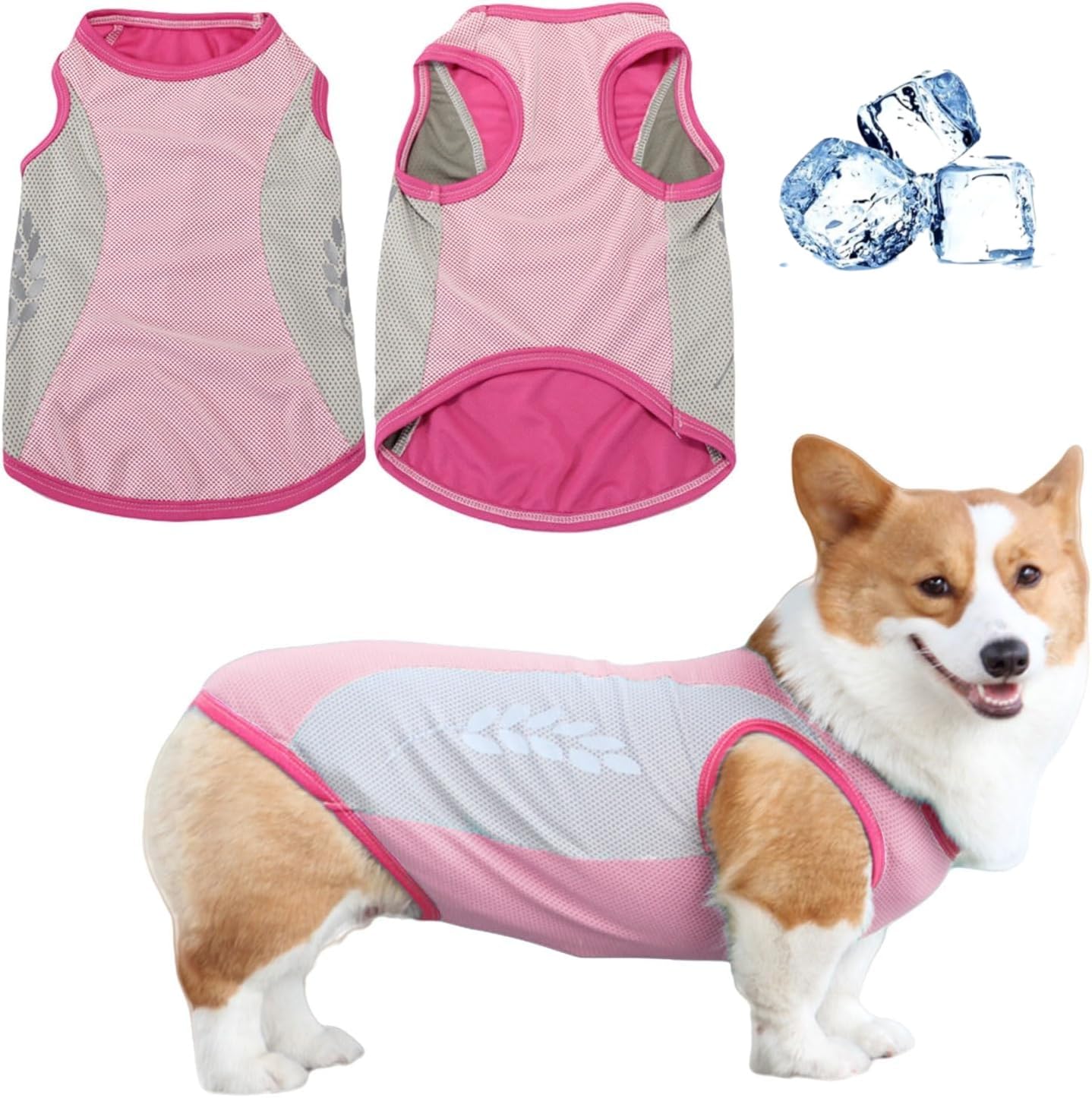Dog Cooling Vest,Breathable Mesh Dog Cooling Jacket Coat with Reflective Strip,Dog Cooling Jacket for Summer Outdoor Hiking Training,Dog Cooling Vest for Medium Large Small Pet Dogs