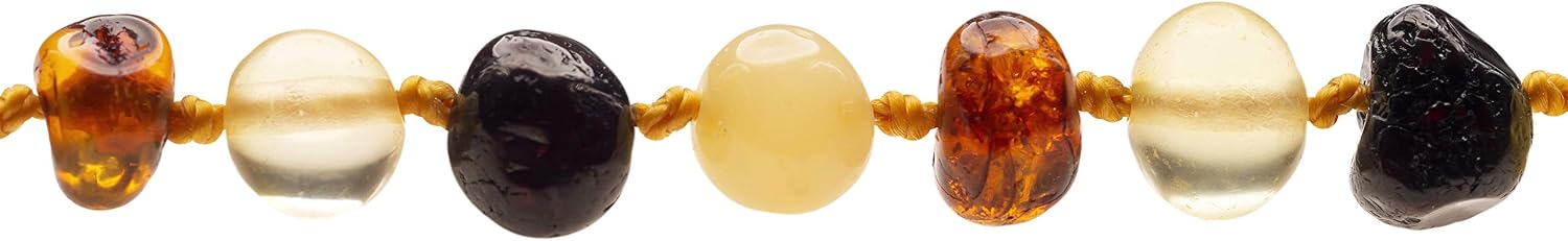 Genuine Amber Necklace from Baltic Sea Made with Polished Mixed 34 cm (13.4 Inches)