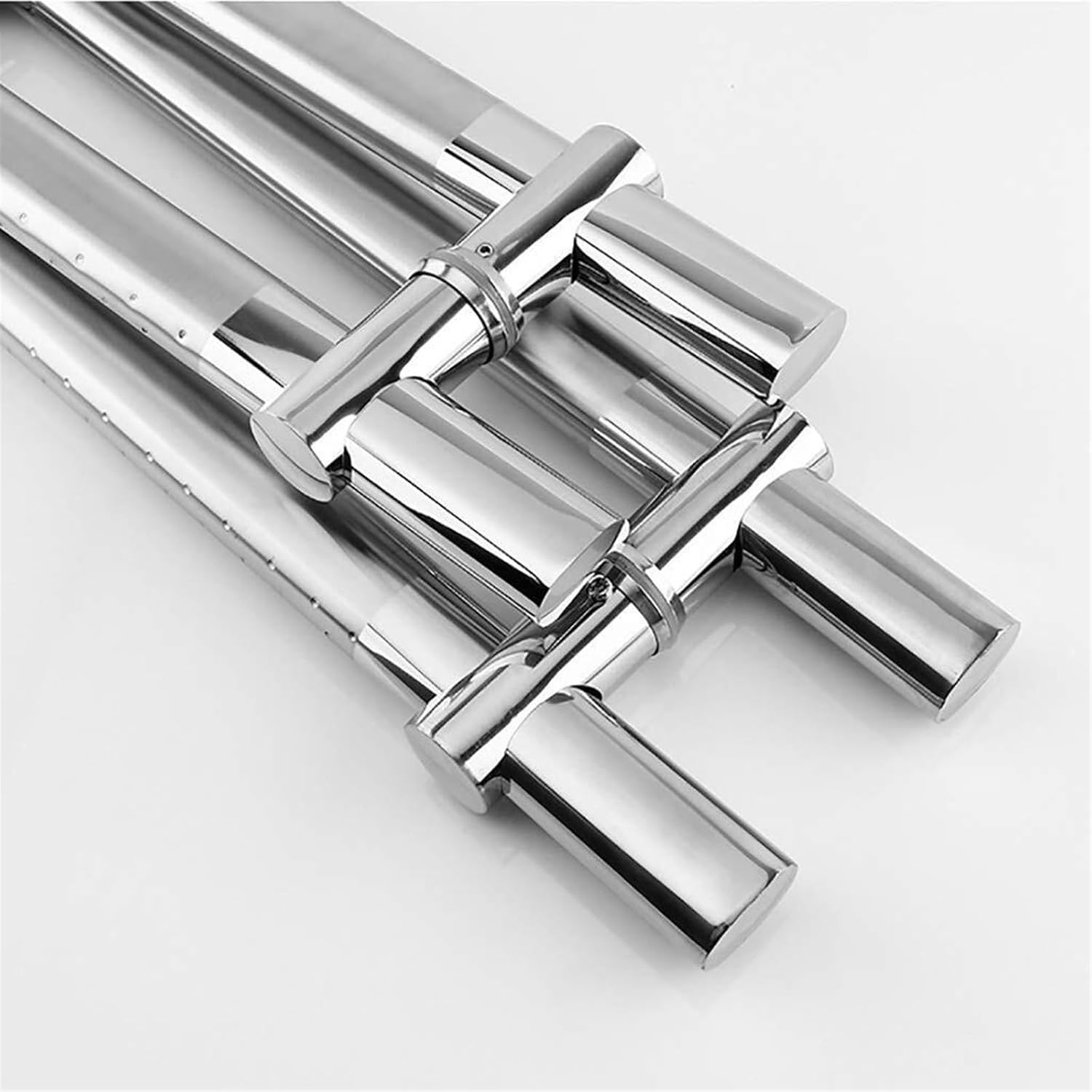 Thickened Stainless Steel Tempered Glass Door Push-Pull Door Handle Sliding Wooden barn Door Handle-Adjustable Hole spacing,5 Lengths (Size : 50x30cm)