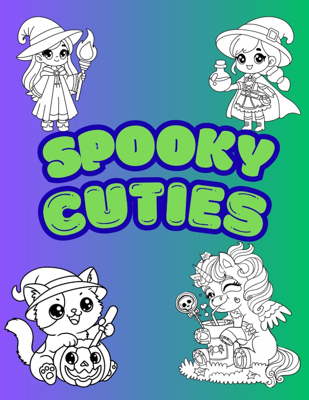 Spooky Cuties: Cutie pies coloring