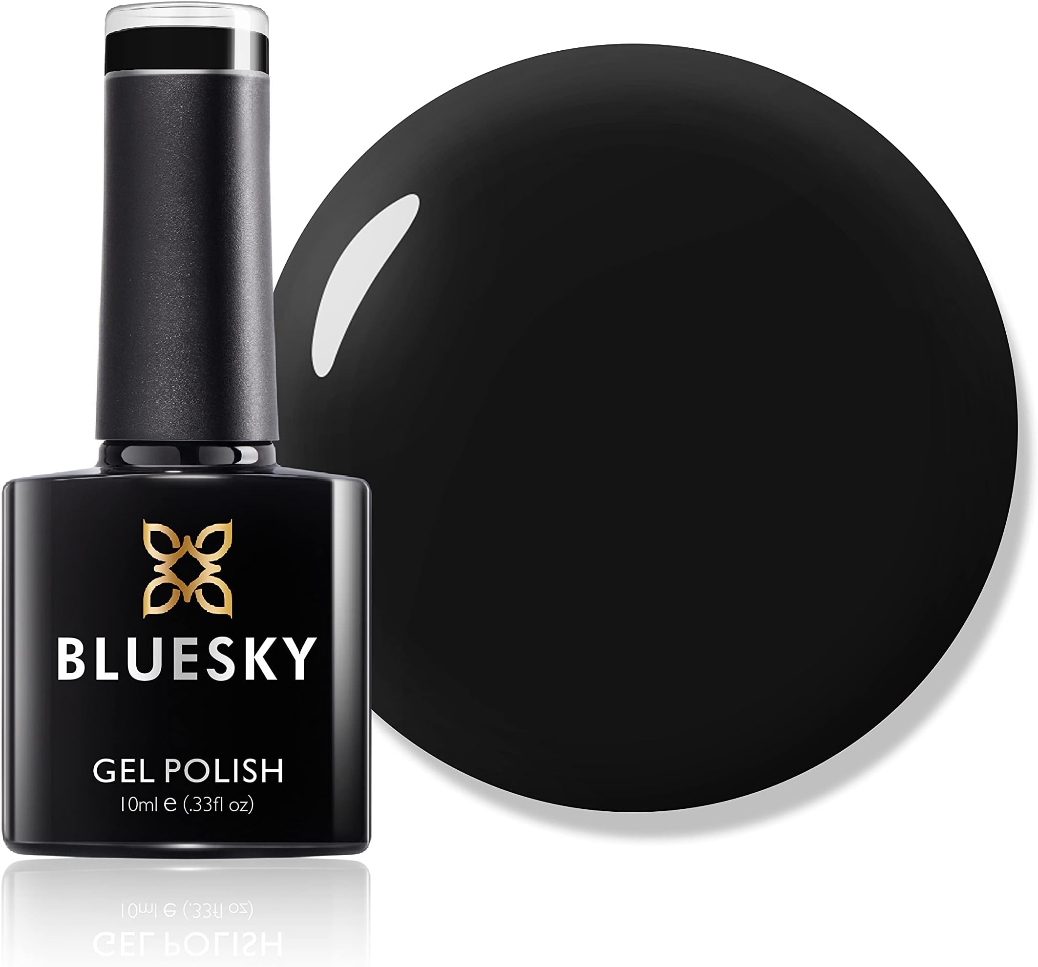 Gel Nail Polish, Blackpool 80518, Black, Long Lasting, Chip Resistant, 10 Ml (Requires Drying Under UV LED Lamp)