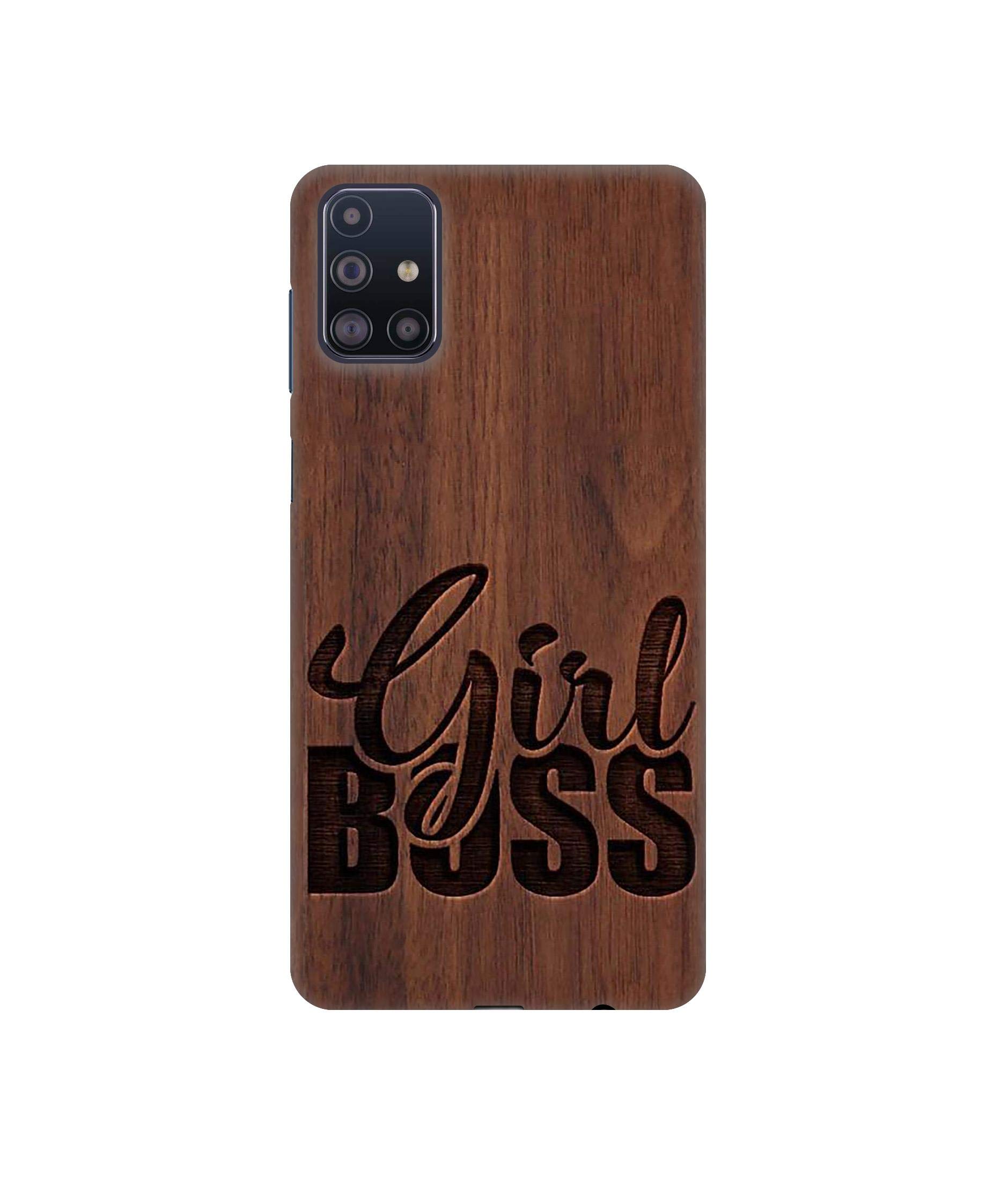 Amazon Brand - Solimo Designer Girl Boss On Wood 3D Printed Hard Back Case Mobile Cover for Samsung Galaxy M31s (B08CSCK611) Amazon Price History, Amazon Price Tracker