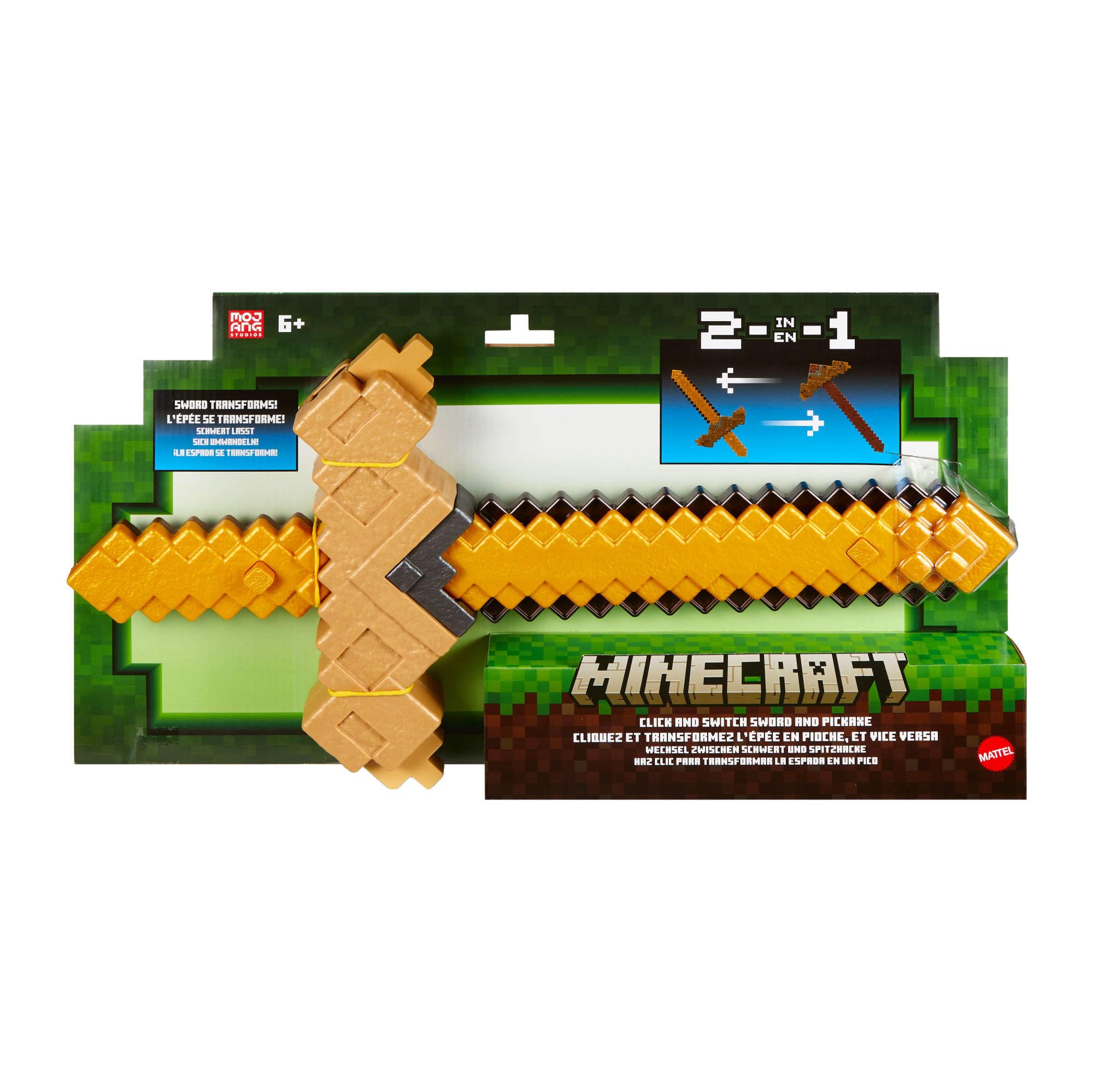 Minecraft Click & Switch Sword & Pick-Axe, Transforming Kid-Sized