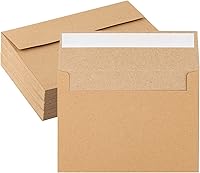 Vista 1 de Paquete de 50 sobres de papel kraft marrón de 4 x 6 pulgadas para invitaciones, tarjetas y postales