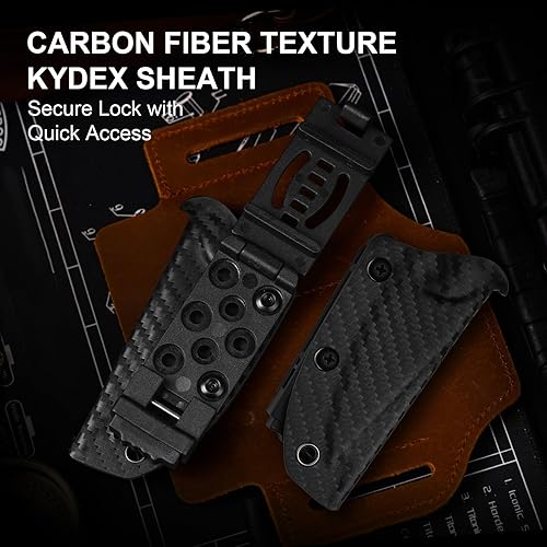 Miniatura 86 de Kizer Mini Harpoon Cuchillo de hoja fija con funda, cuchillo de caza de hoja de 3 V con mango G10, cuchillos pequeños EDC de hoja fija para camping