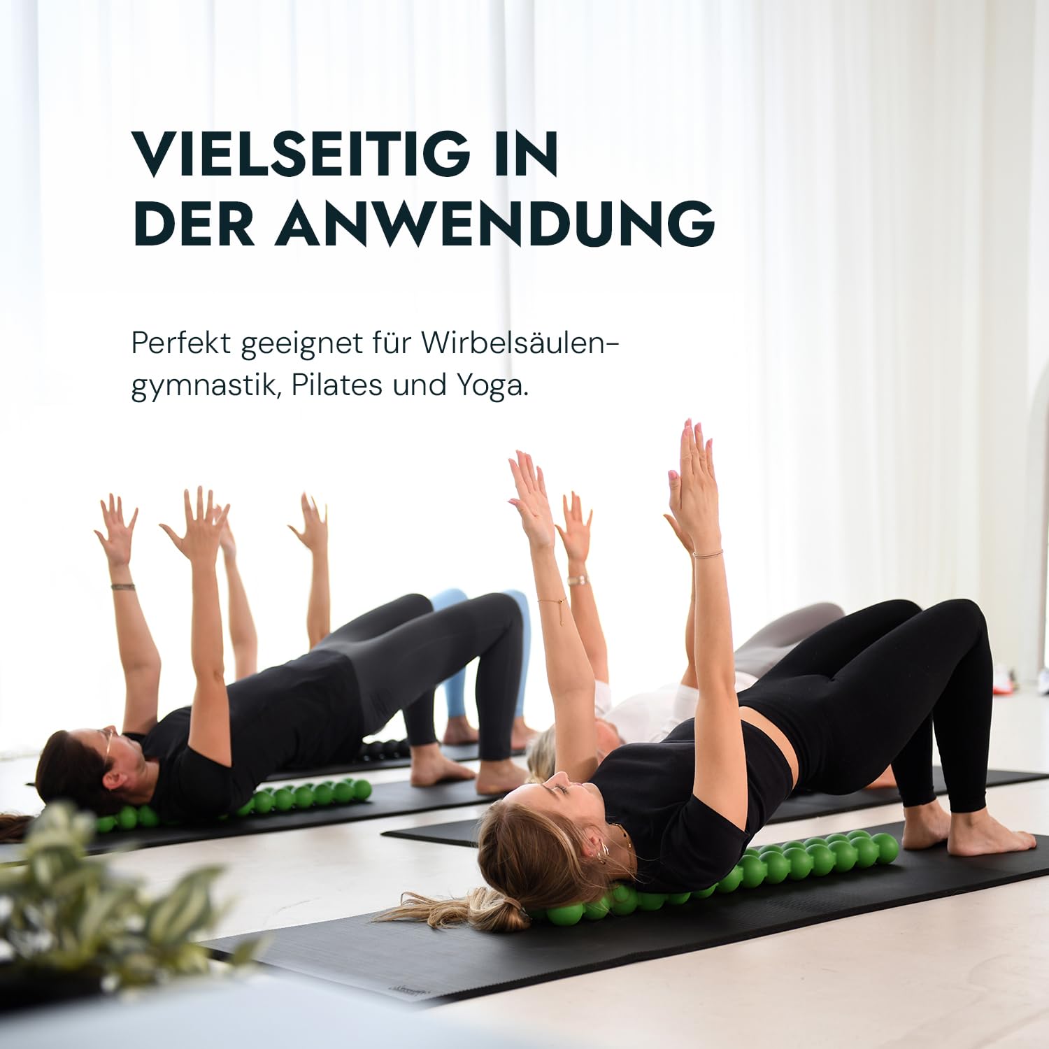 SPINEFITTER by SISSEL® Anthrazit | Massagegerät für Rücken & Balance | Rückentrainer löst Verspannungen & Blockaden | Ideal zu Pilates und Yoga | Zur Entspannung der Wirbelsäule |Für Zuhause & Praxis