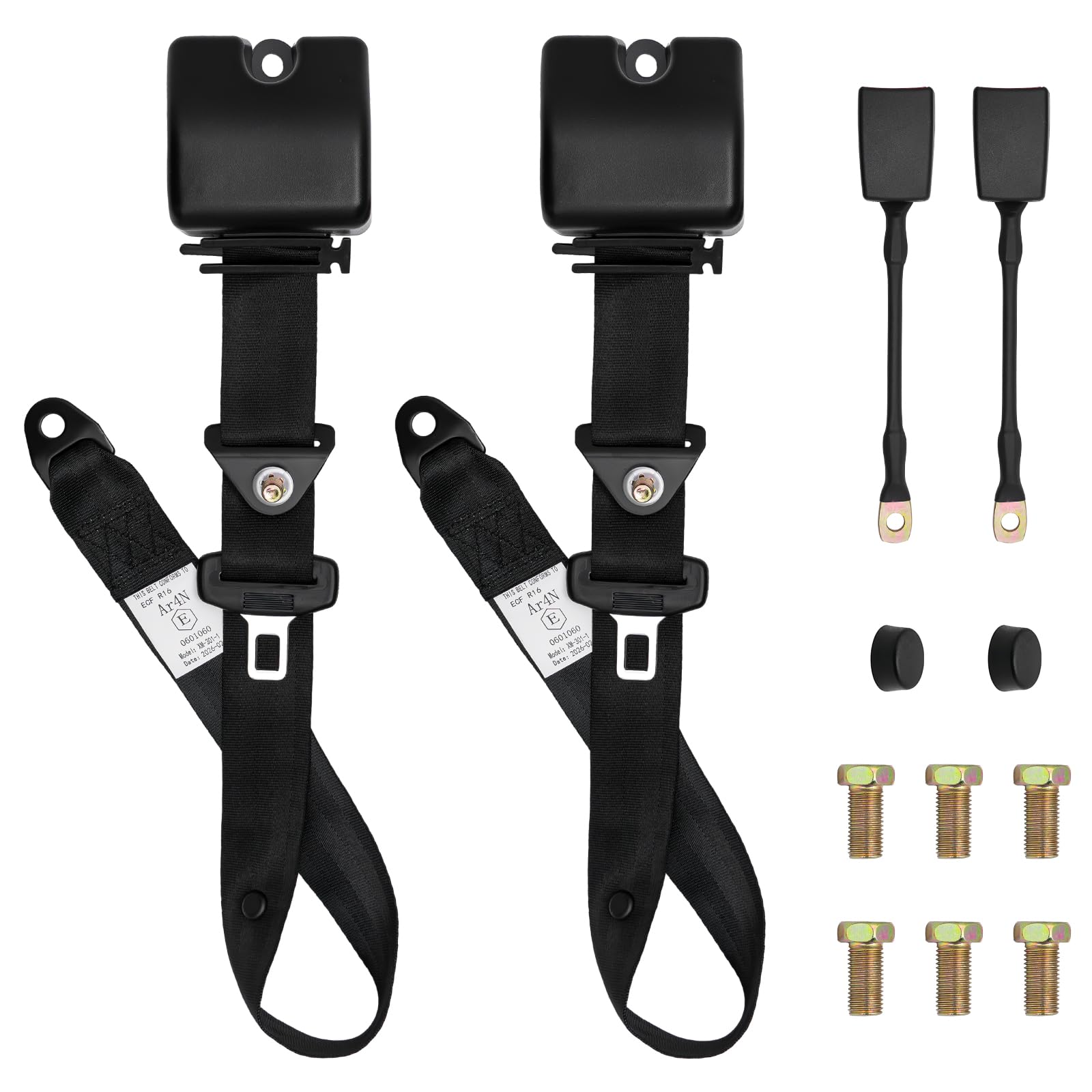 Photo 1 of ***SCRATCHES*** IYUANWH 2 Pack 3Pt Pads Adjustable Retractable Straps Cover Universal Replacement Set for Go Kart, Golf Cart,Minivan Van,SUV,UTV, VR,Pickup,Truck for Modification Belt Protective Covers Kit