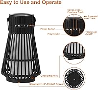 Vista 8 de Altavoz de llama Bluetooth para exteriores, altavoz de efecto de llama parpadeante con luz de antorcha, altavoz inalámbrico portátil impermeable