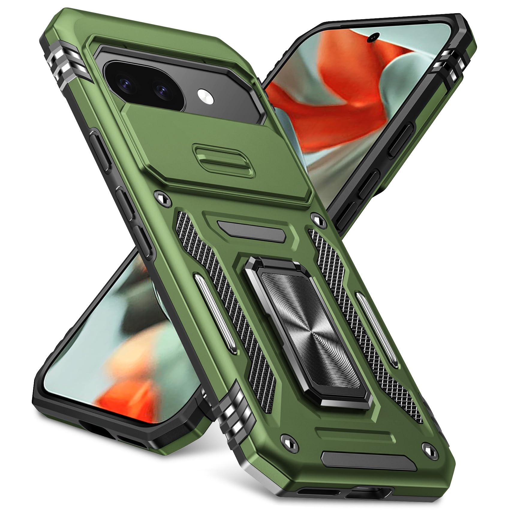 ミリタリー　ケース　軍用 Amazon.co.jp: PNEWQNE 対応 Google Pixel 9A 用のケース リング付き