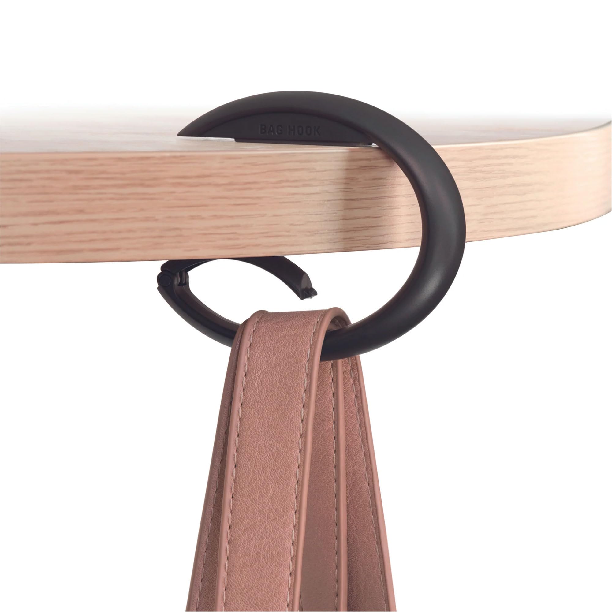 DecorDwell 4 Pièces Crochet de Sac à Main,Porte-Sac pour Table ou Bureau Suspension Sac à Main,Accroche Sac a Main pour Table, Restaurant, Bureau (Noir