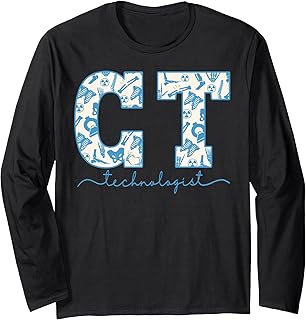 Skeleton CT Technologist CAT Scan Tech Radiology Department Long Sleeve T-Shirt
