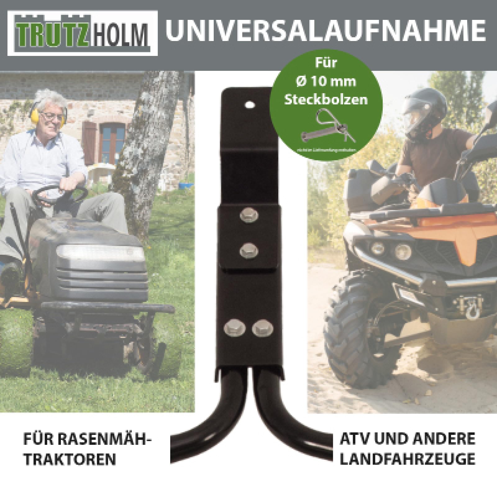 TRUTZHOLM Rasenwalze 97 cm für Rasentraktor ATV befüllbar Wasser oder Sand bis 95 L Schmutzabweiser Gartenwalze Ackerwalze