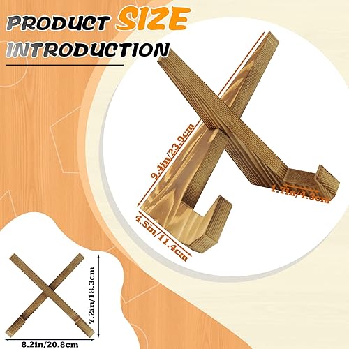 Miniatura 9 de Paquete de 2 soportes de madera para libros de cocina de 7.2 pulgadas, soporte para libro de recetas para encimera de cocina, soporte de placa de