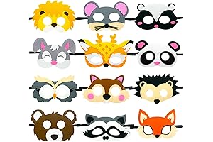 Forest Animal Felt Masks: Enchanting Party Delights
