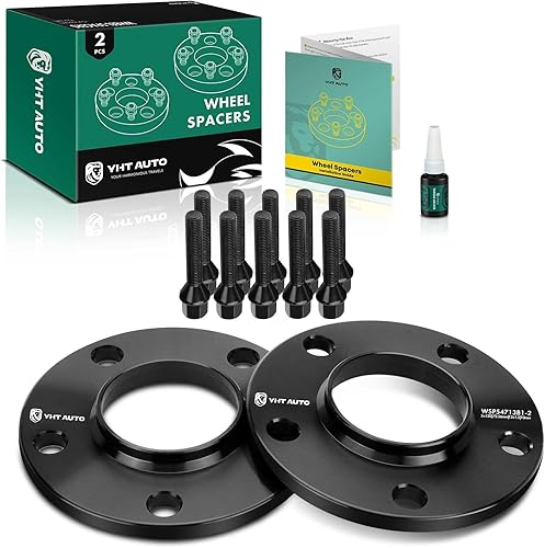 YHTAUTO Espaciadores de rueda de 5 x 120 de 0.394 pulgadas compatibles con BMW 1991-2011 135678M3M5M6Z3Z4Z8 Series Espaciadores de neumáticos con