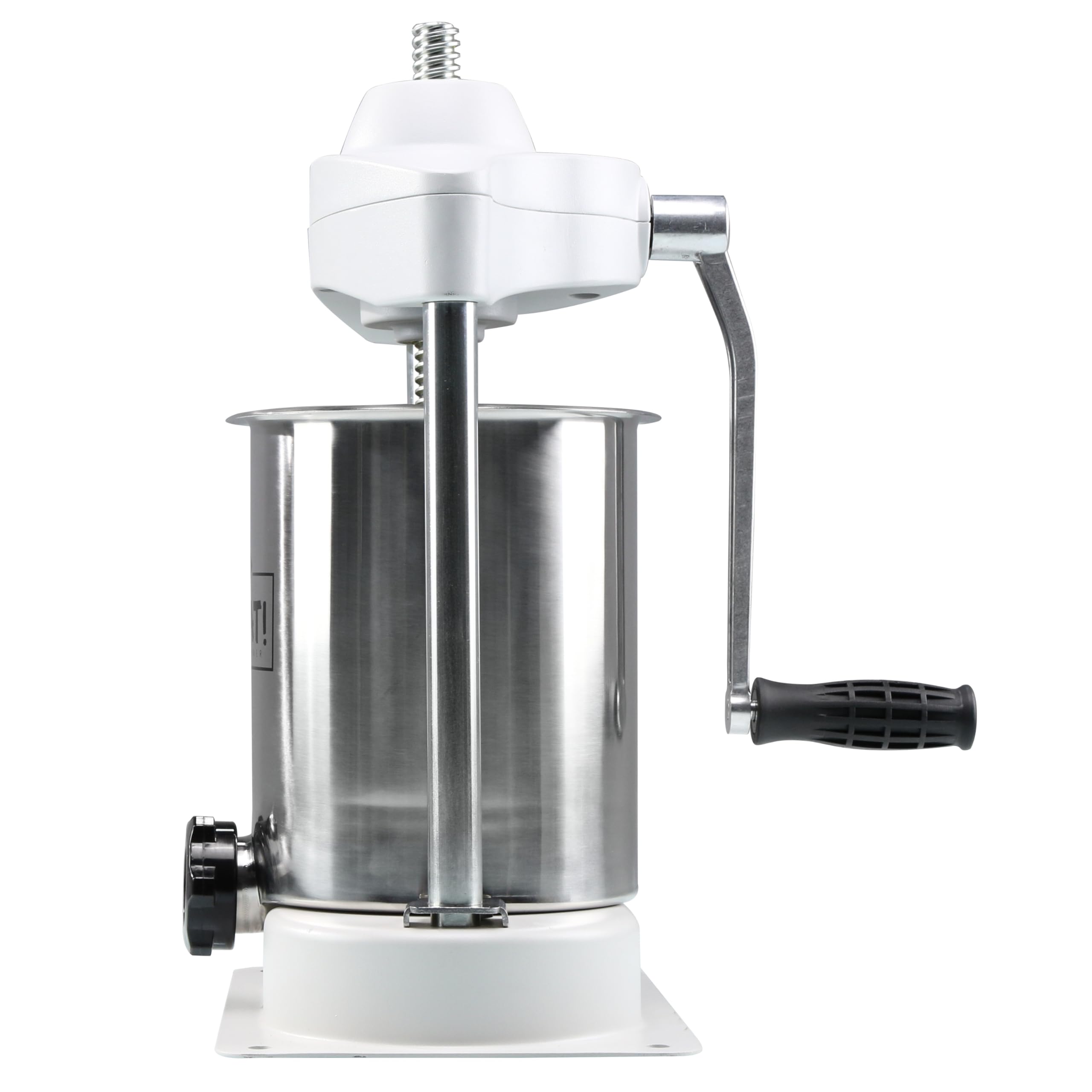 MEAT! 15 Pound Vertical Sausage Stuffer with Stainless Steel Gears, Ergonomic Handle, and a Stuffing Kit with 3 Stuffing Tubes for Sausage Stuffing
