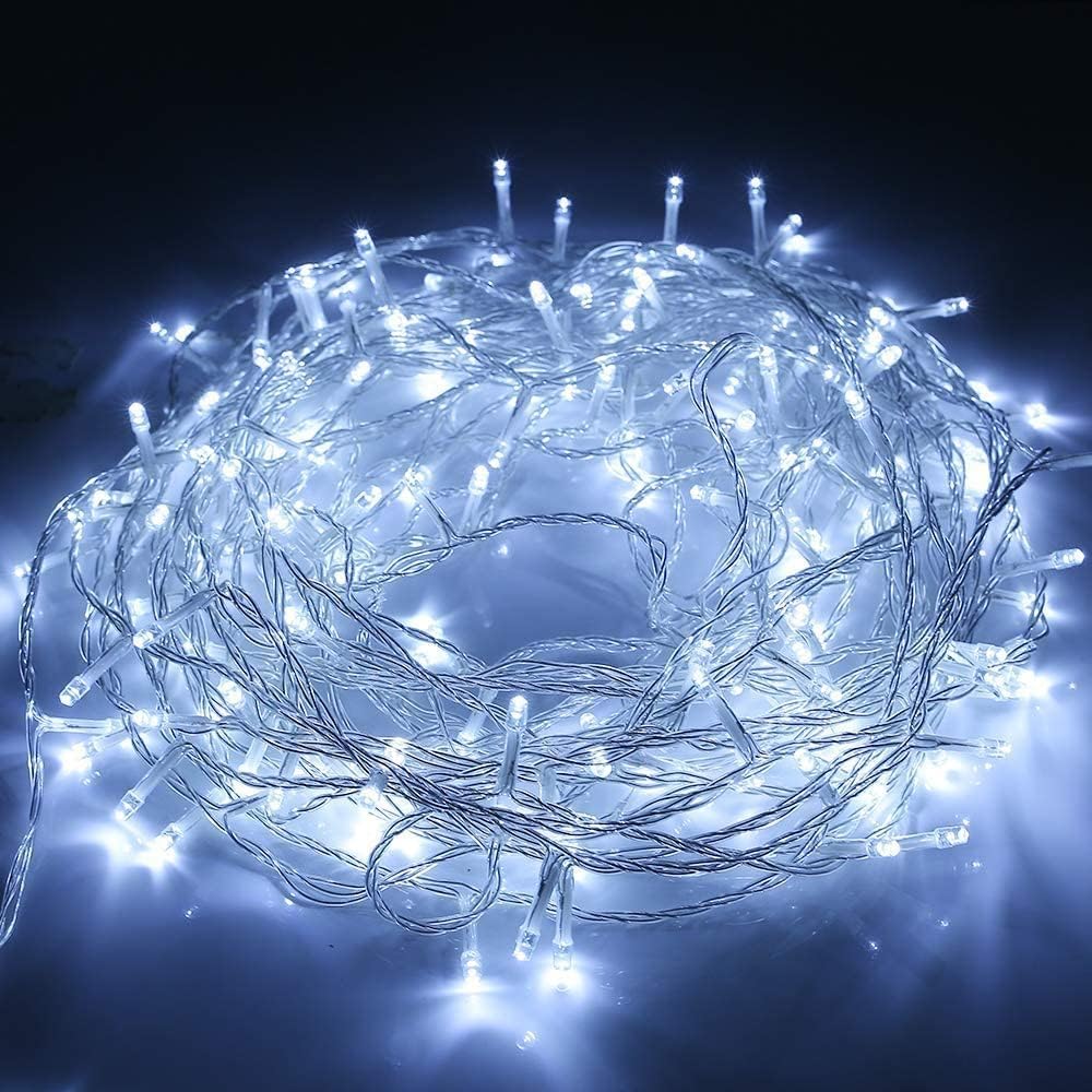 Luces De Hadas, 20m 200led Luces De Hadas De Interior Luces De Cadena De Hadas De Cuerda Al Aire Libre De Interior USB con árbol De Navidad De Cadena De Hadas Remoto, Warm White