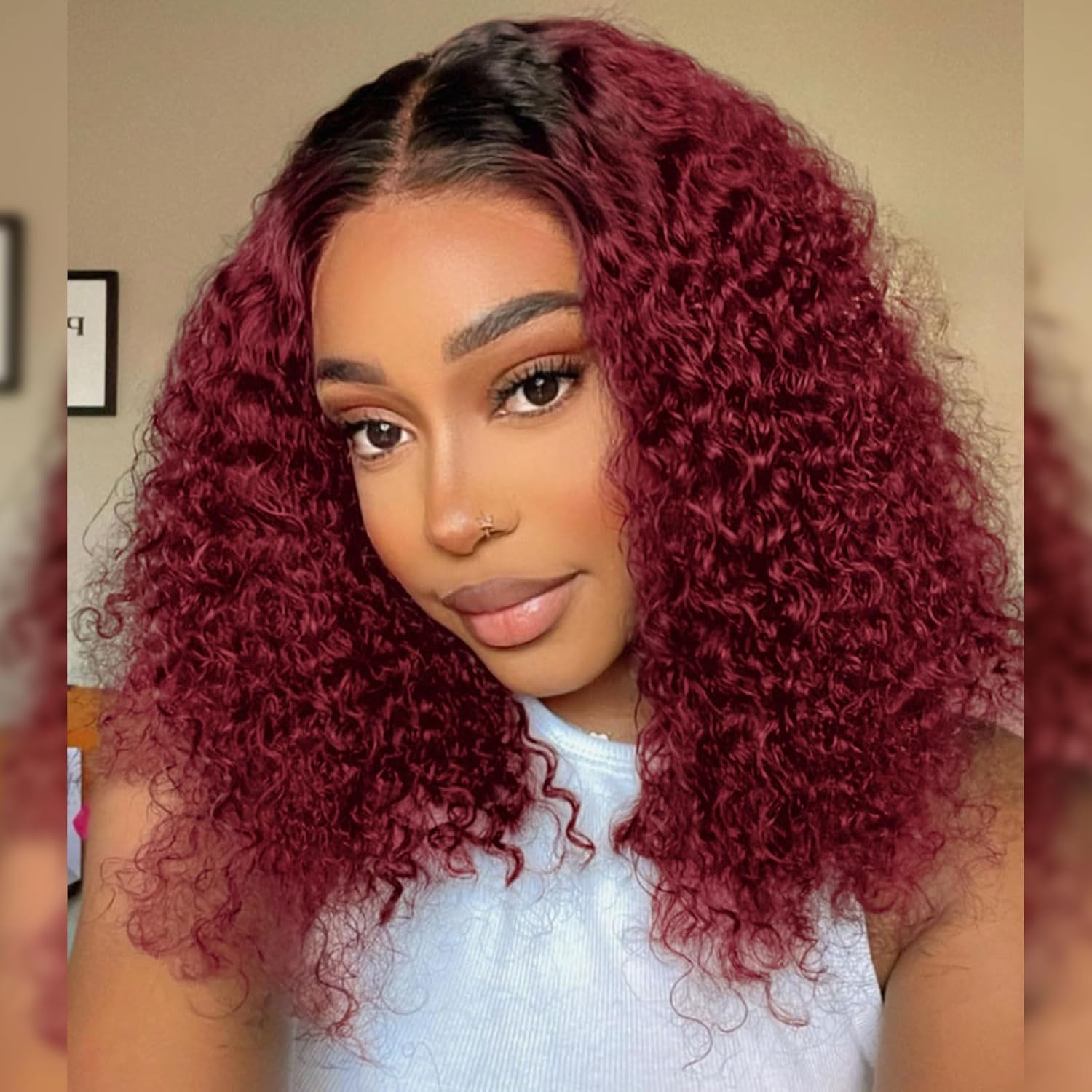 Curly Bob Wig Human Hair Deep Wave 13x4 HD Lace Front Wigs For Black Women Human Hair Pre Plucked Wear And Go Glueless Short Wet And Wavy Ombre Honey Blonde Highlight Color 4/27 14 Inch