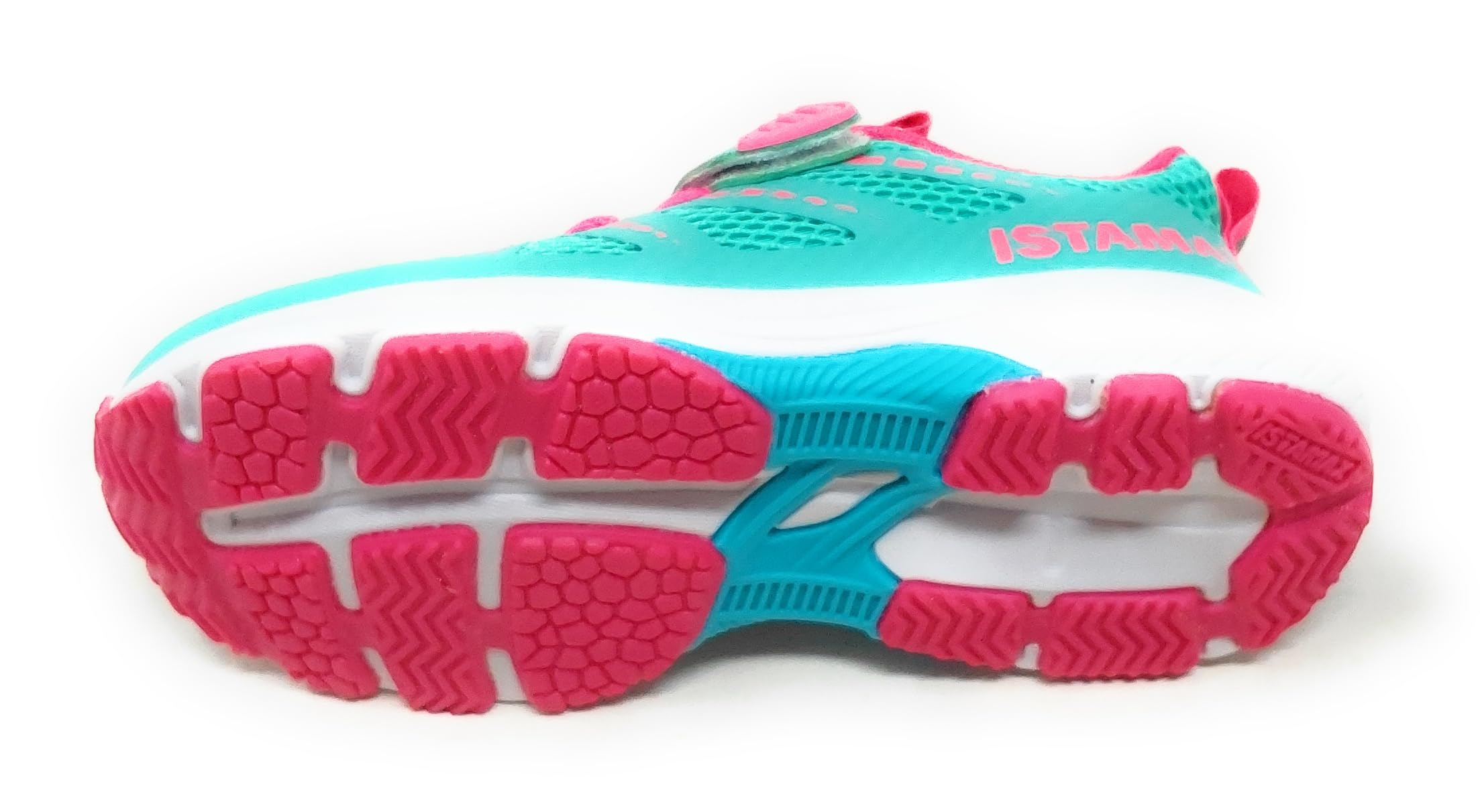IMAA3807 Scarpe Sportive in Mesh Traspirante,Turchese e Rosa,Antipronazione e Antitorsione,A Strappo