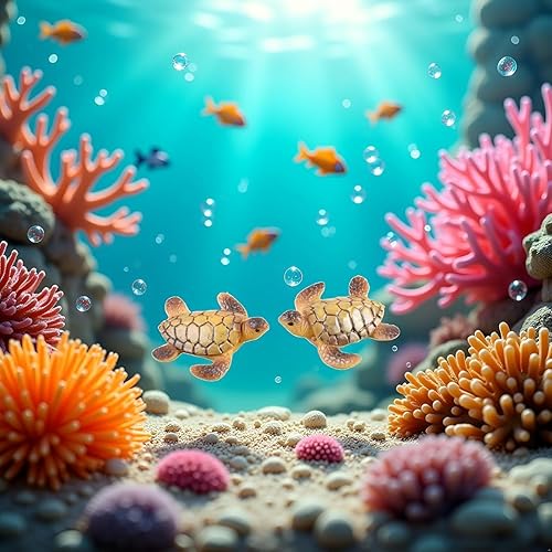 Miniatura 4 de 2 figuras de tortuga marina en miniatura para jardín de hadas, pecera, decoración de macetas suculentas, decoración de peceras