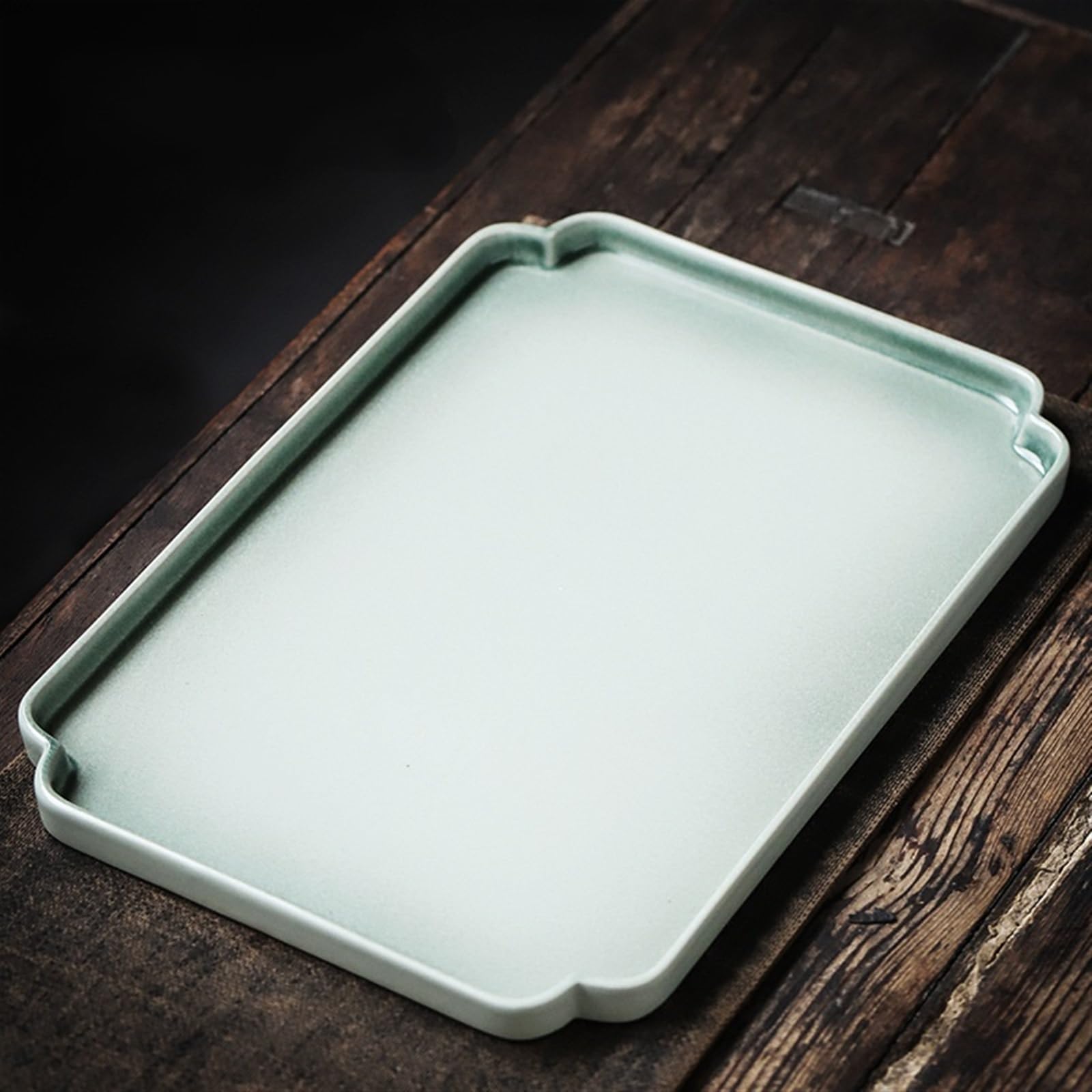 Zestaw do herbaty Gongfu, ceramiczna taca na herbatę, prosta domowa taca do herbaty Kung Fu, taca na suche bąbelki, chiński retro, prostokątny mały stolik do herbaty, stolik na suche bąbelki, taca n
