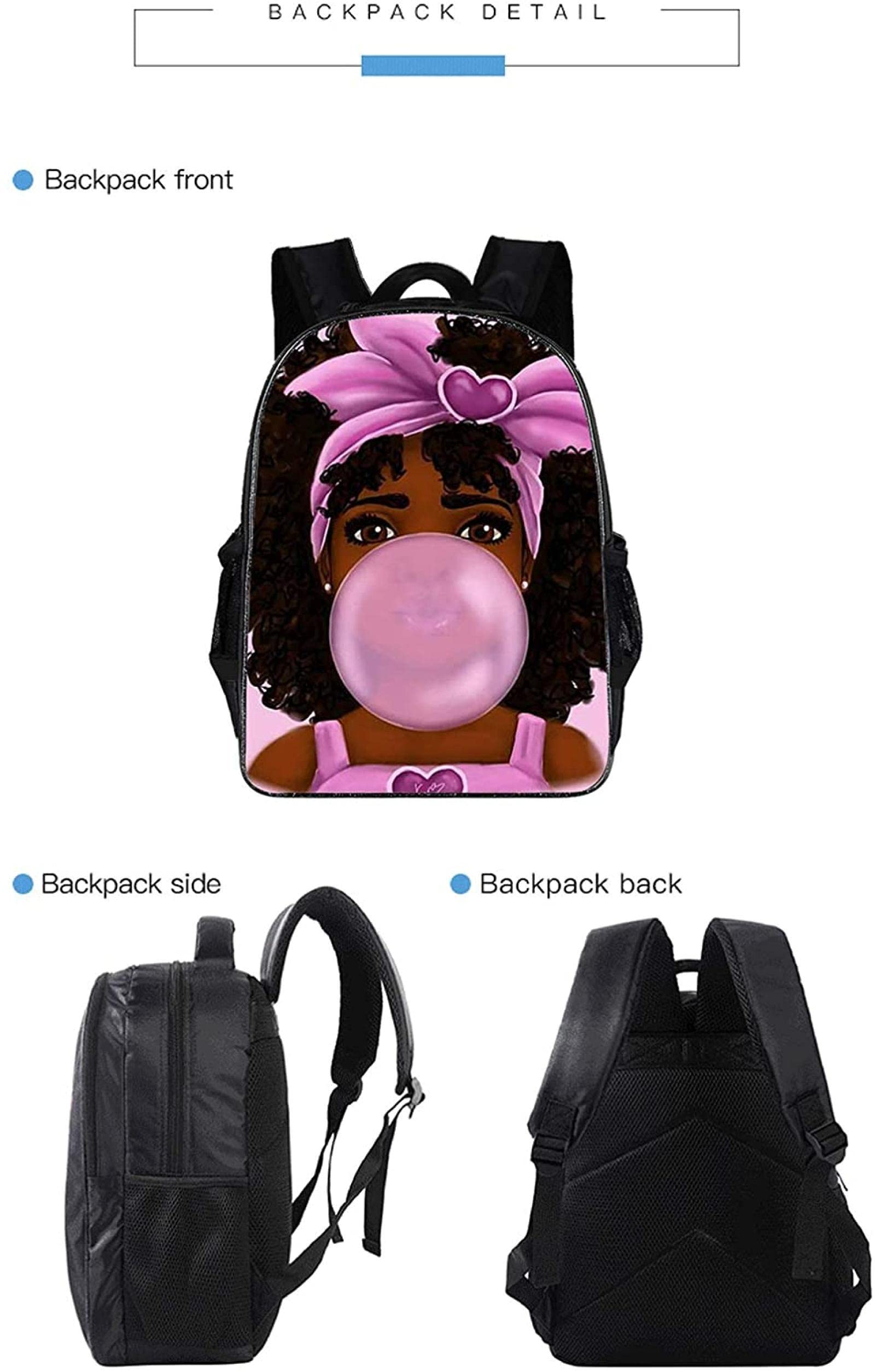 Amazon.co.jp: 子供のバックパック-アフリカの女の子3Dプリント 