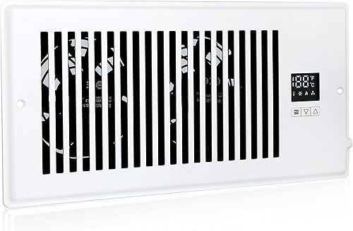Simple Deluxe Ventilador elevador de registro de 10 pulgadas con termostato, ventiladores de ventilación de alta velocidad con interruptor de