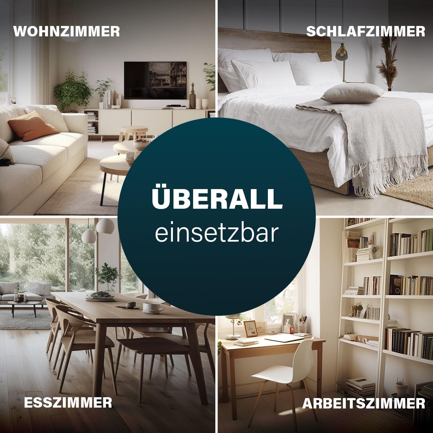 Princess Infrarot-Heizung Connected - Carbon Crystal - Flacher Wandheizkörper - 480 W - Einstellbarer Thermostat bis 50 °C - 24-Stunden-Timer - Wochenprogrammierung - Weiß oder Schwarz (Weiß)