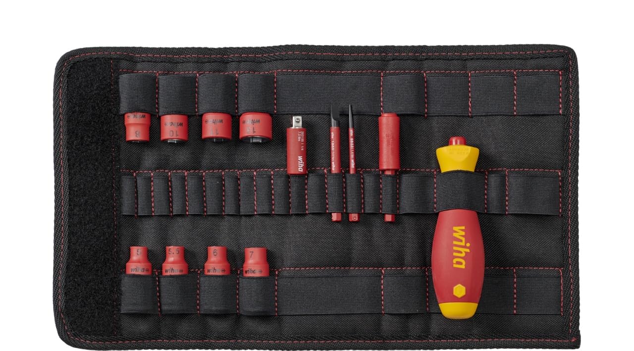 Wiha Red Yellow 7209Nk-2004 Slimvario 1/4" Set, 13 Tlg, (43467)