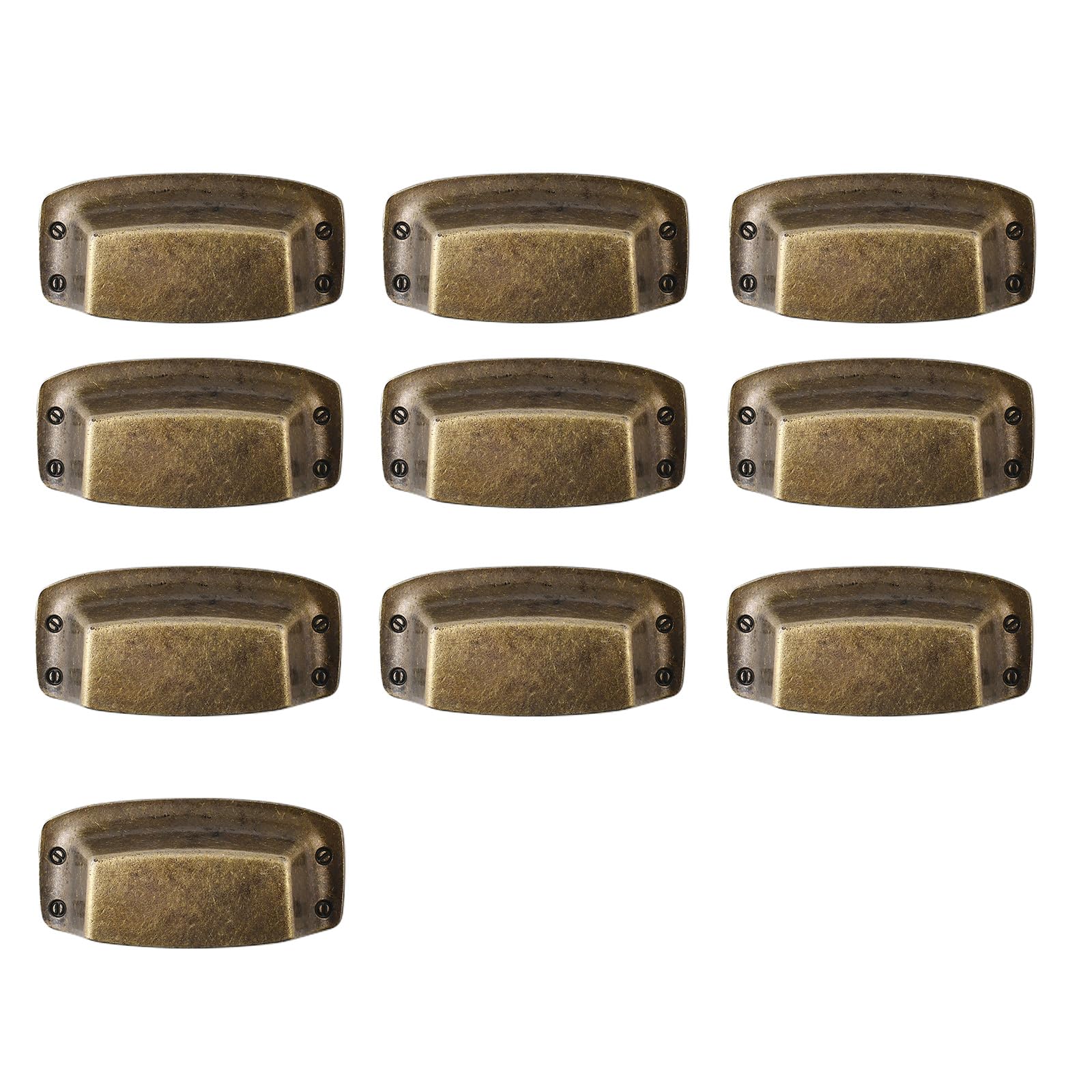 Kaccde 10Pcs Strong Mixture Arched Pull Handles Featuring Permanent Aesthetic For Furniture Enhancement And Square Coastal Appearance For User Friendly Use Drawer Handle Permanent