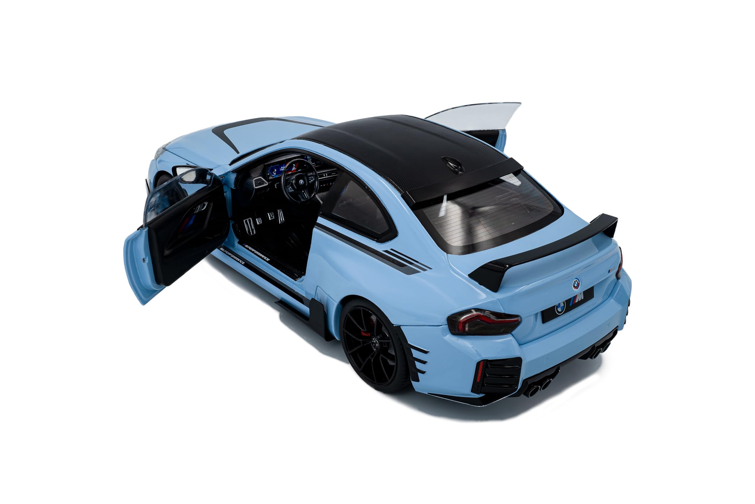 Solido BMW M2 (G87) Piezas de rendimiento Zandvoort Blue 2024 Modelo de coche fundido a presión - SKU S1812901 a escala 1:18