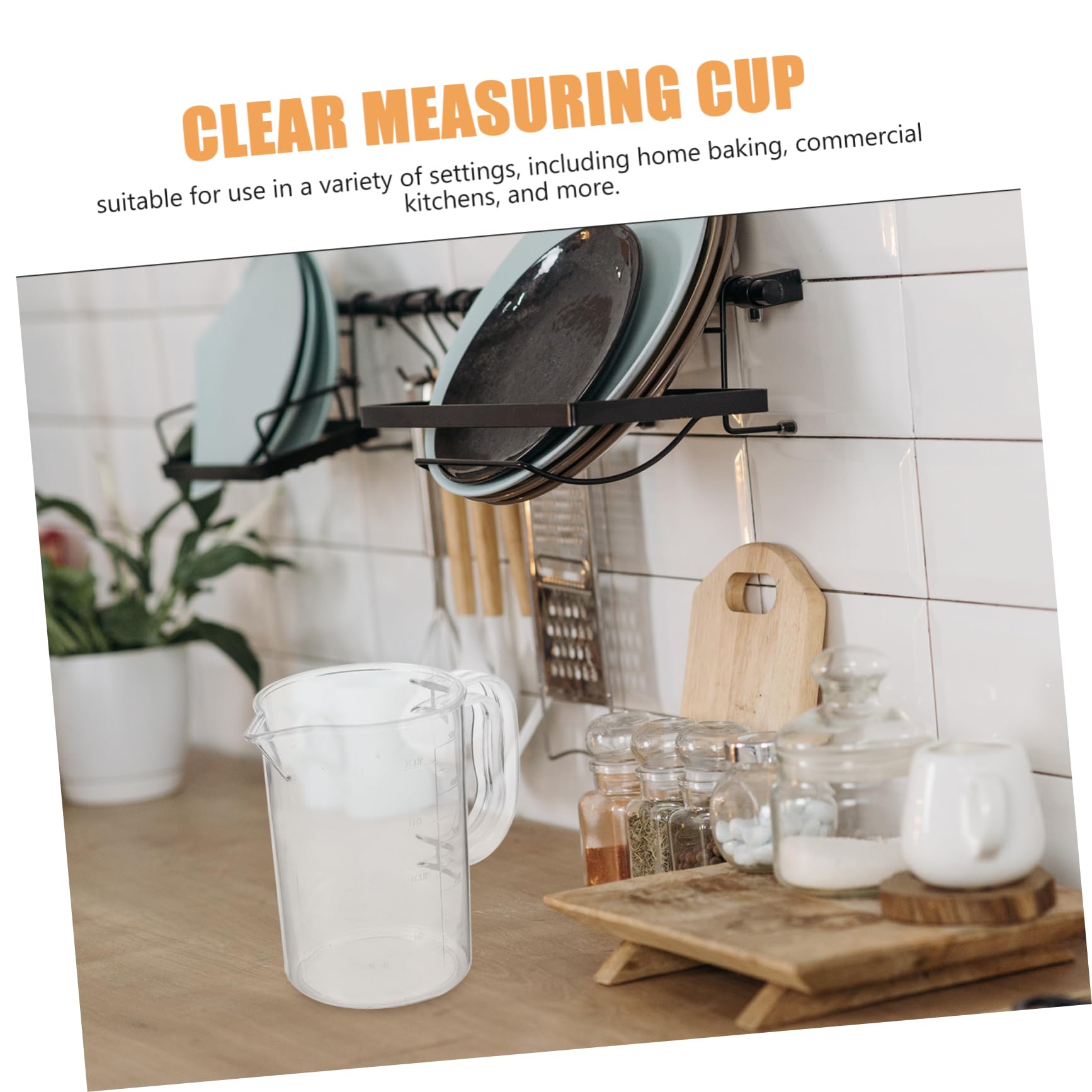Cabilock 5 Piezas Taza Medidora Reutilizable de Gran Capacidad para Cocina Vaso Medidor de Diseño Ergonómico para y Secos para Repostería y de Ingredientes