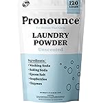 Pronounce Laundry Detergent Powder Alternative | Earth-Derived Ingredients, Eco-Friendly, Safer for Sensitive Skin, Eczema, and Babies. Stain + Smell Fighting. HE Safe (Unscented, 120 Loads)