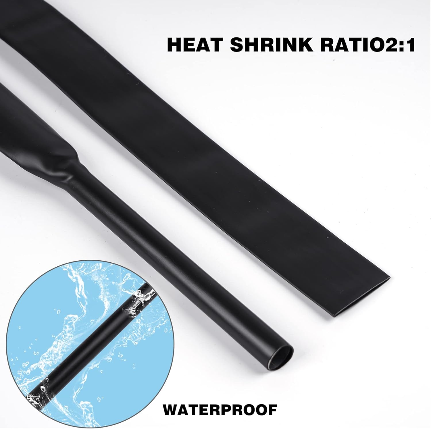 4 Pcs Treestands Replacement Shrink Tube for Climbing Tree Stands, Cables, Heat Shrink Tubing Cable Sleeving, Insulation Sealing Length Each of 67inch, Black : Industrial & Scientific