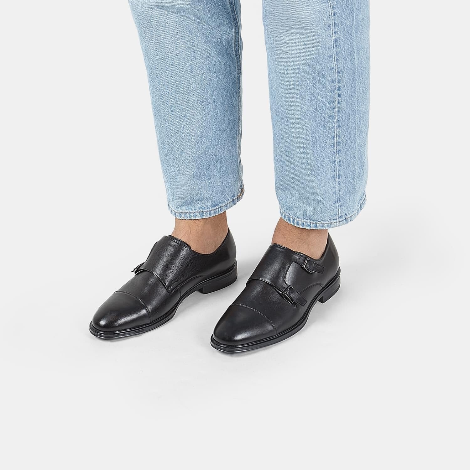 BATA Monk Strap in Pelle da Uomo 24H Elegante e Confortevole