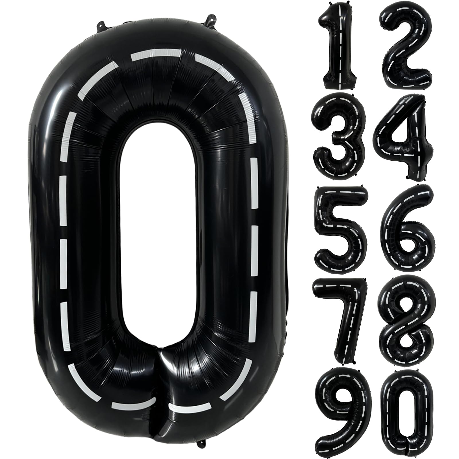 Red 0 balloon 40 Inch Giant Helium Foil Number 0 to 9 Red Balloon Birthday Wedding Party Digital Decorations (Number 0) — view 18