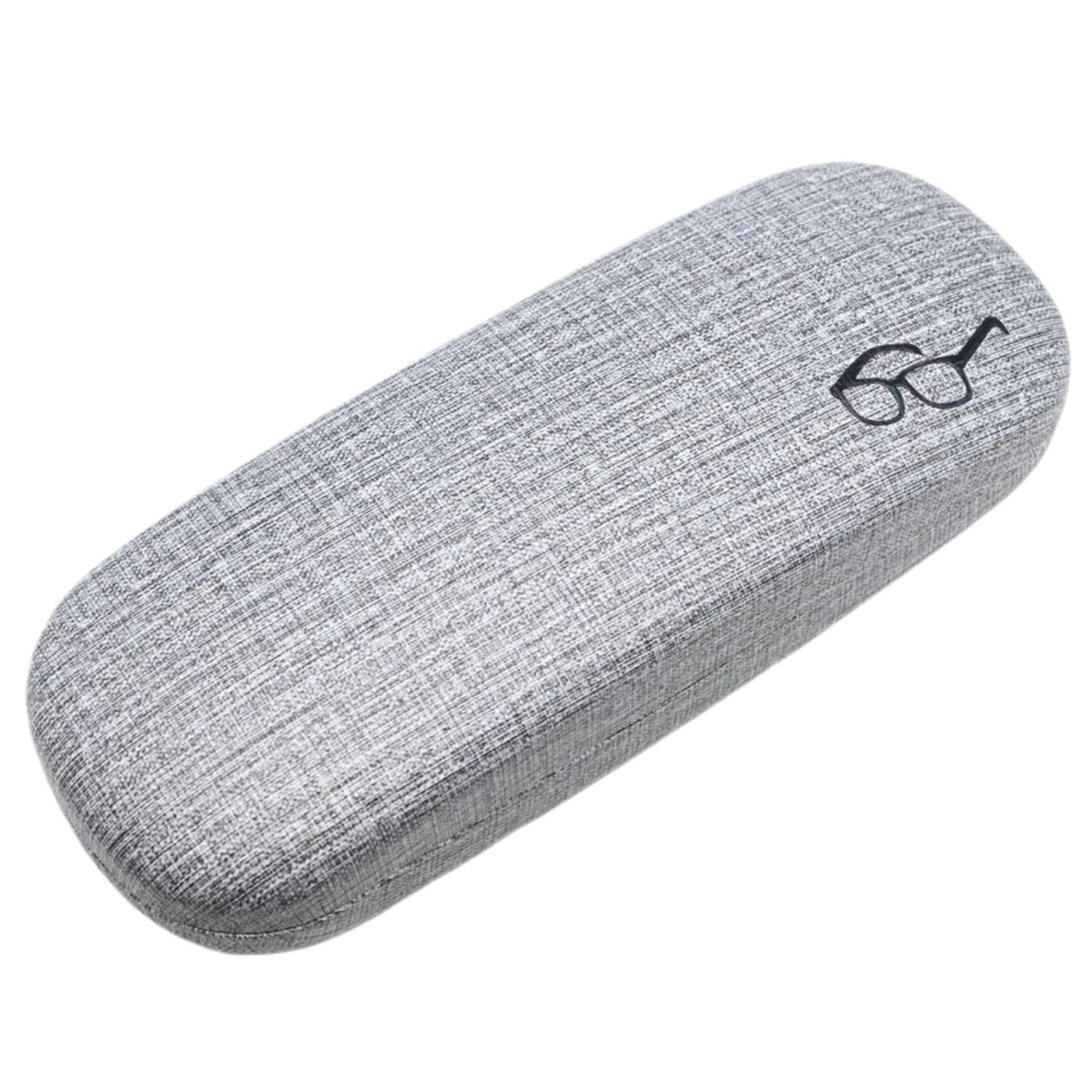 Etuis à Lunettes Étui à lunettes à coque rigide, 2 pièces, étuis à lunettes en tissu de lin, housse de protection for femmes et hommes, lunettes de soleil, support de la boîte Avec Doublure Souple(Gre