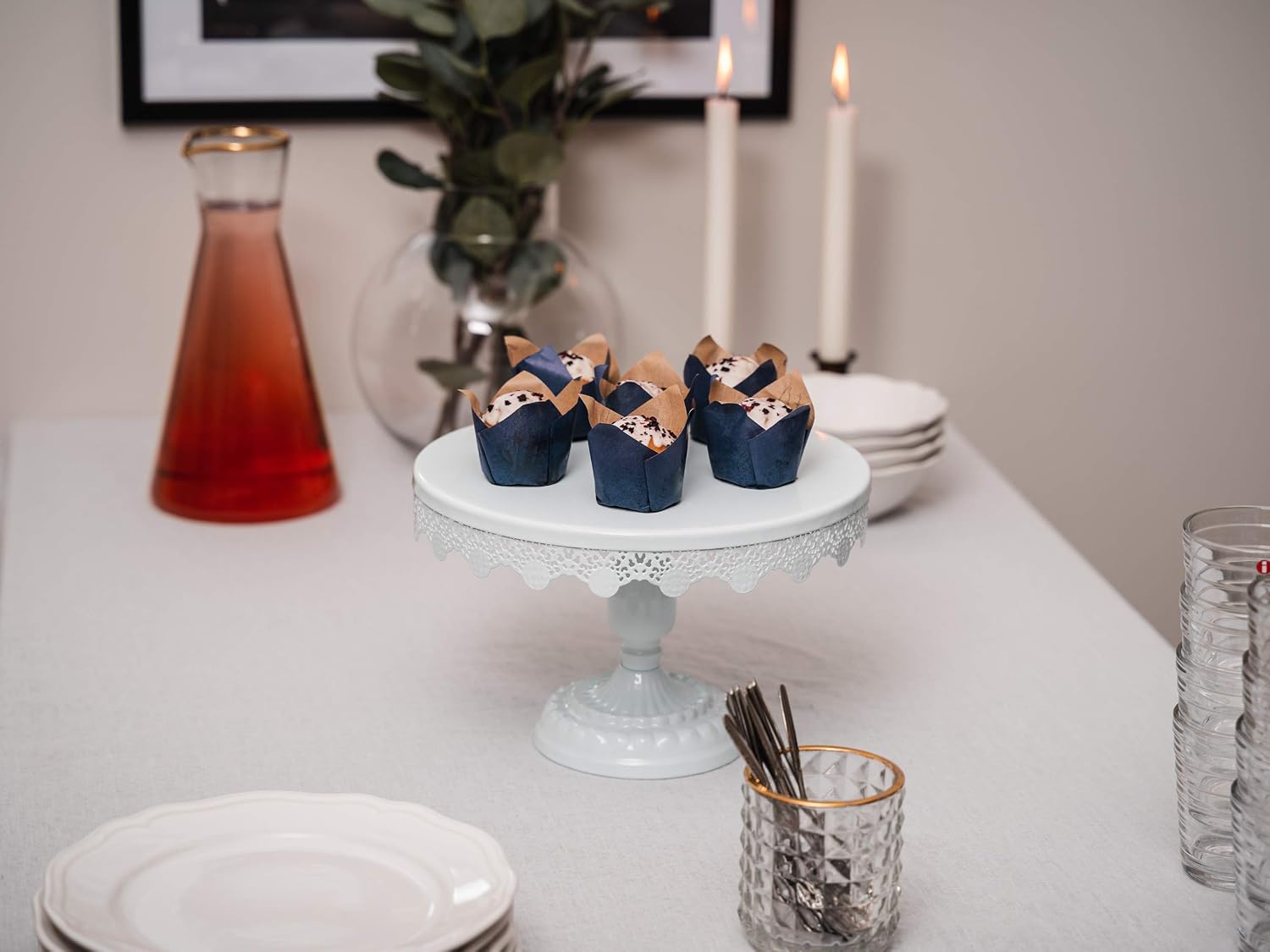Crеаtіvе Prоduсt Scott's Bakery Antique Round Metal Cake Stand | Cupcake Display/Holder with Beautiful Design | Perfect for Weddings, Tea Parties, Birthday Parties and Celebrations | 10 Inch White | Buу 2 gеt 3 Scott's Bakery Antique Round Metal Cake Stand | Cupcake Display/Holder with Beautiful Design | Perfect for Weddings, Tea Parties, Birthday Parties and Celebrations | 10 Inch White |