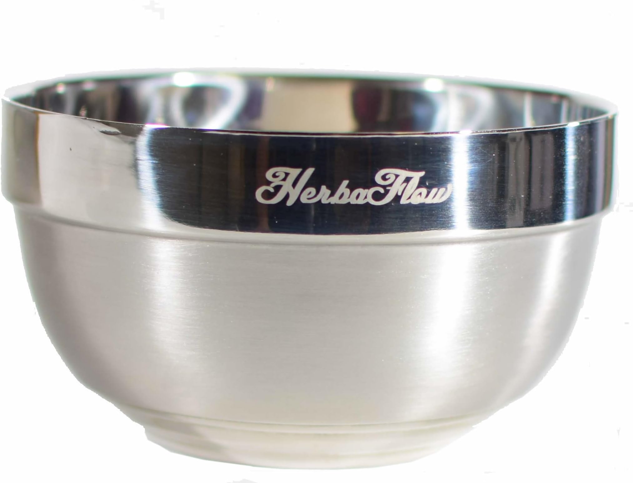 HerbaFlow Insulated Extra Large Stainless Steel Shaving Bowl -newly updated