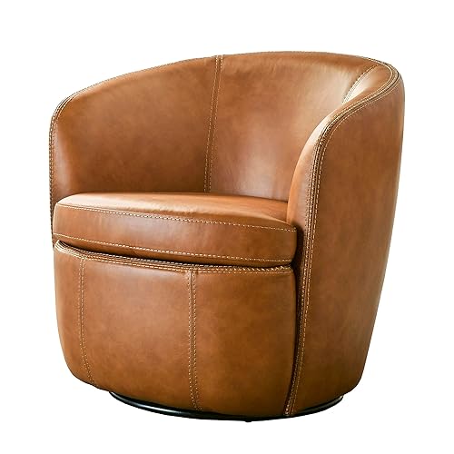 Parker Living Barolo - Vintage Caramel All Italian Leather Swivel
