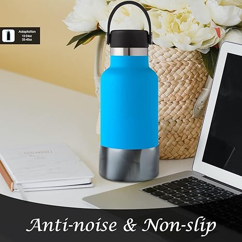 Miniatura 5 de WUQID Funda protectora de silicona mixta para botella deportiva de 12 a 40 onzas y botellas de agua Stanley, funda inferior antideslizante para