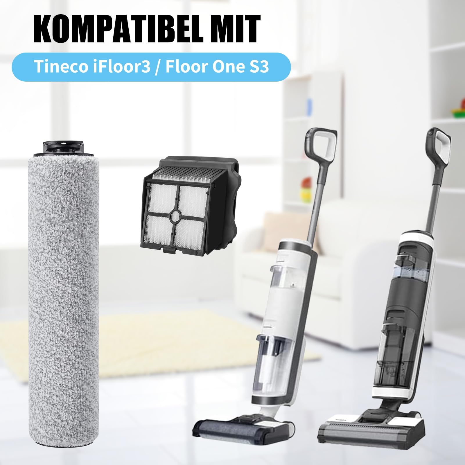 POUR TINECO POUR Floor ONE S3 Compatible Remplacement Rouleau Brosses