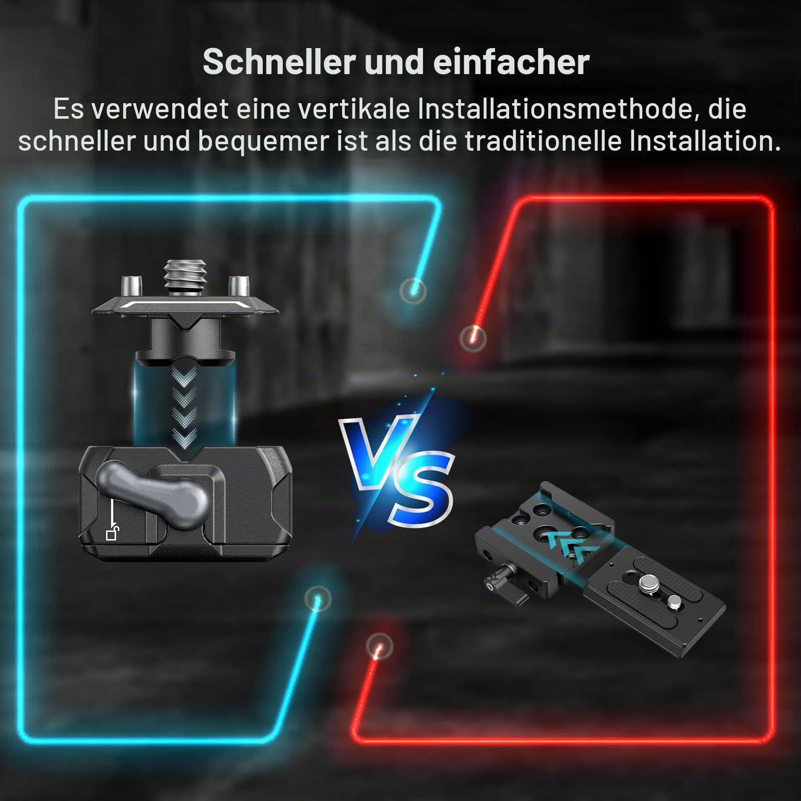 SMALLRIG HawkLock Mini-Schnellwechselplatte mit 1/4-Zoll-Schraube, Drop-in QR-Platte für Canon für Sony, für Stativ, Einbeinstativ, Camcorder, LED-Licht, Action-Kamera, Monitor – 3513C