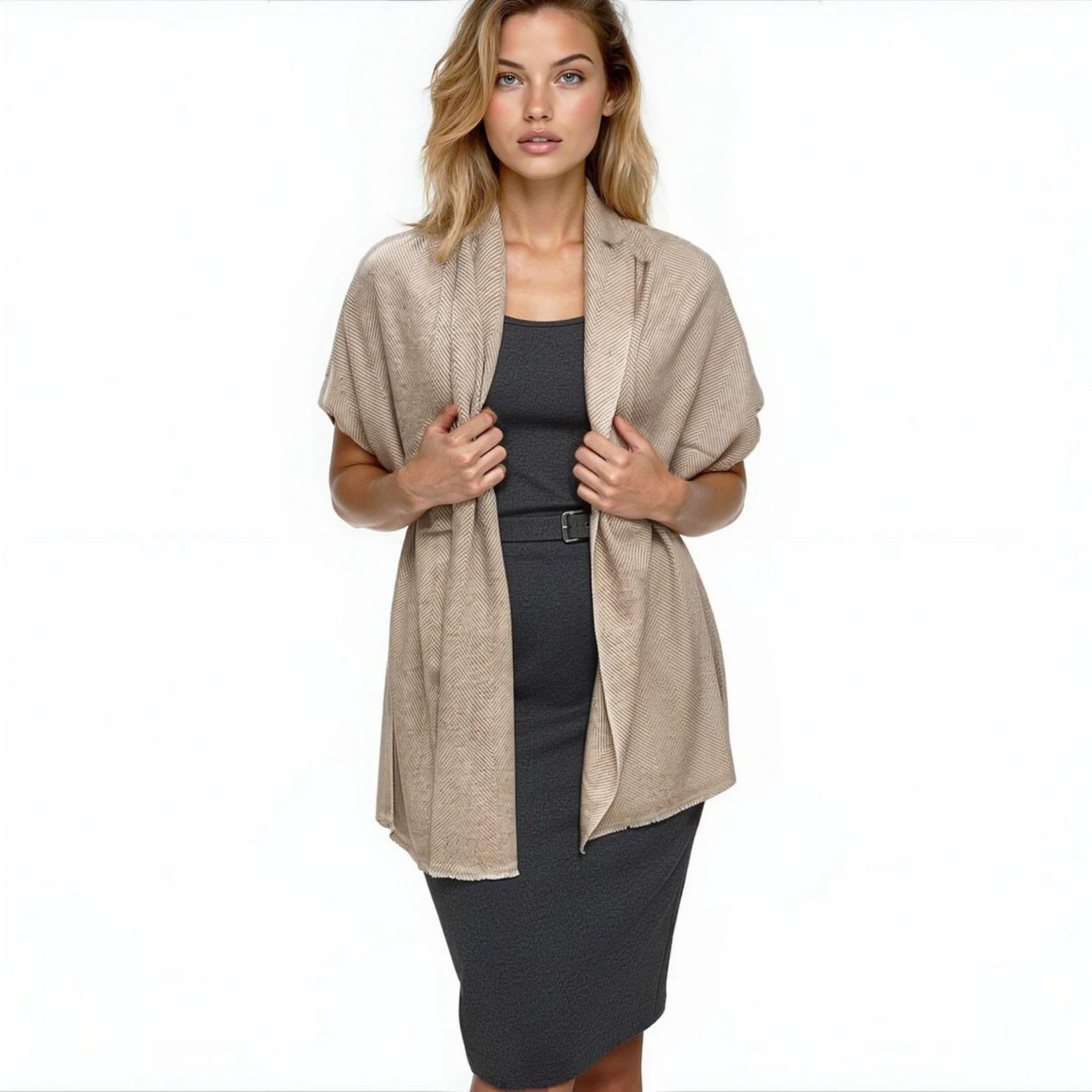 Sciarpa Misto Cashmere Donna Invernale Artigianale MADE IN NEPAL - Scialle Coprispalle Donna Elegante in Cachemire, Lana e Viscosa