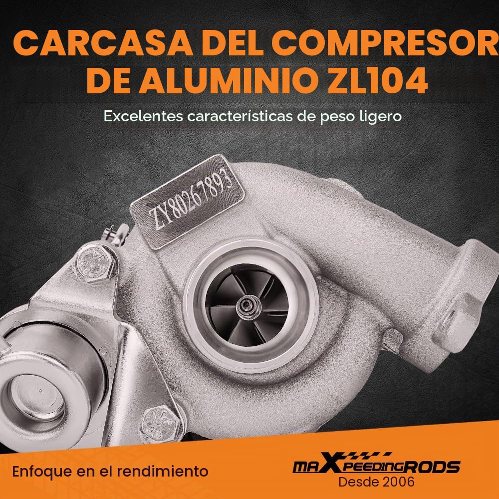 maXpeedingrods Turbocompresor TD025 para 207 307 308 Expert Partner | 1.6 HDi 1.6L DV6 B / DV6 ATED4 49173-07508 4917307508