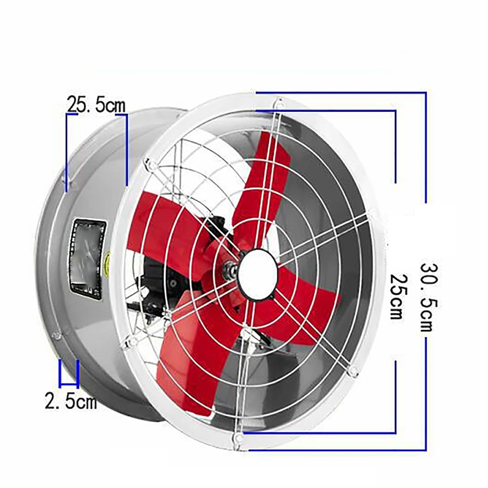 Extractor de Pintura de 10 Pulgadas para Cabina de pulverización, Ventilador axial cilíndrico de 1400 r/min, 220 V, para Montaje en Pared, para Cocina, almacén, Industria.