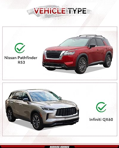 Miniatura 4 de Estribos aptos para Nissan Pathfinder ST-L 4WD R53 QX60 2022 2023 2024 aluminio negro plataforma de barra Nerf