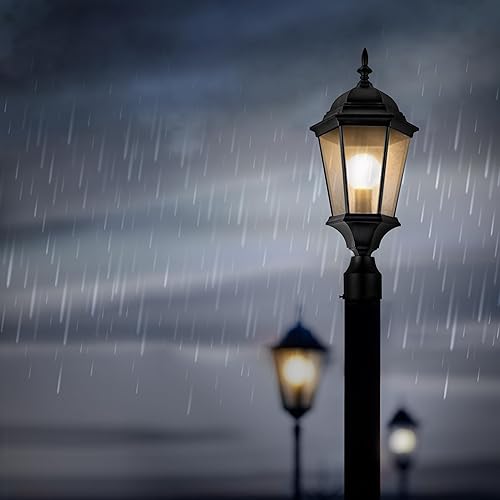 Vista 134 de Design House 502211 Base de pilar de linterna exteriores, color negra