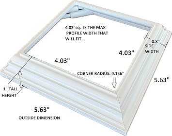 4 x 4 inch Vinyl Two-Piece, Split Style Post/Sleeve Base Trim Skirt, Low Profile, New England Style, LMT1156, (Khaki)