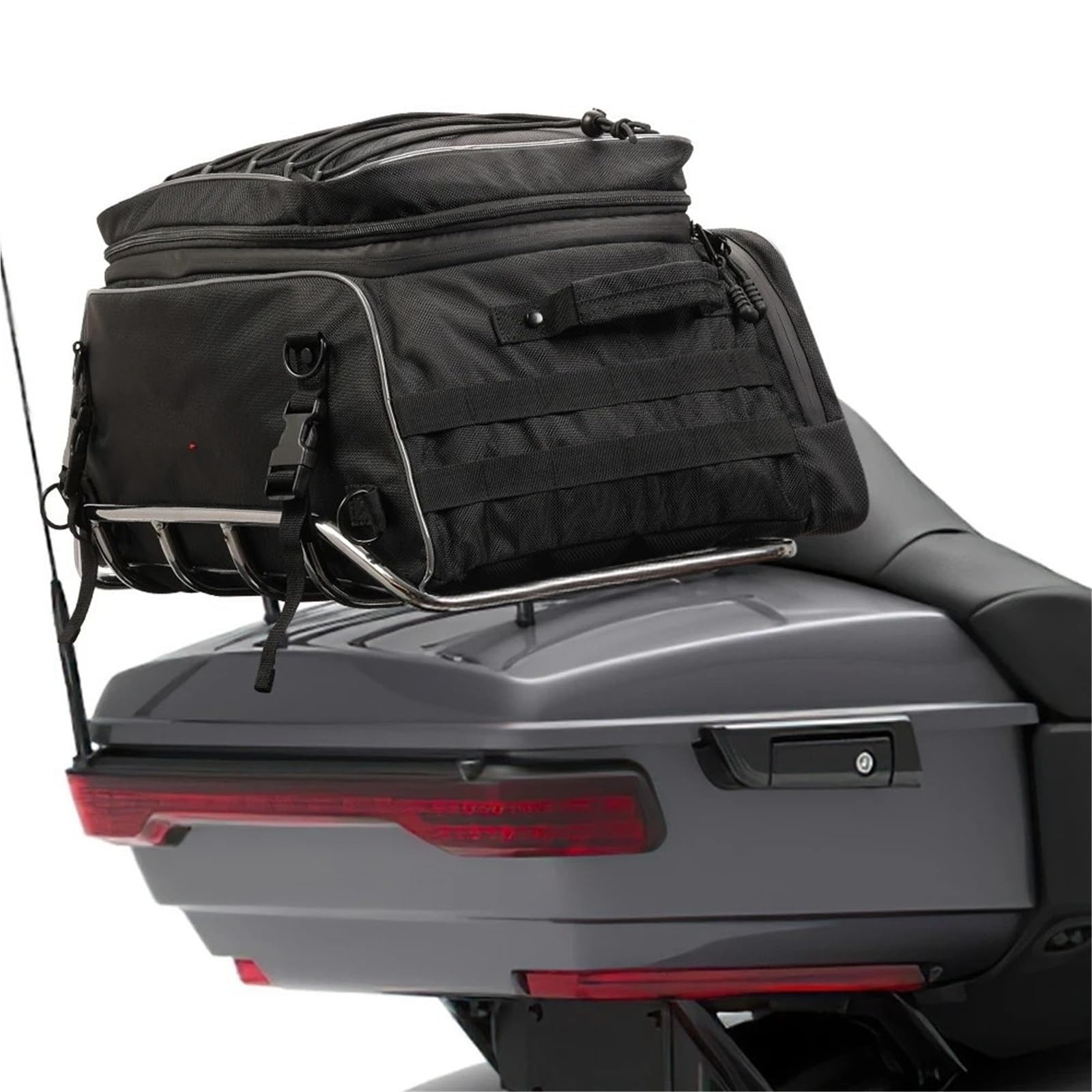 Borsa Da Viaggio Per Moto, Borsa Da Viaggio Pieghevole Con Cinghie A Barra, Borsa Da Viaggio Per Moto Organizer Per Riporre Bagagli Posteriore